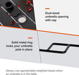 Anmutig 5-Piece Outdoor Dining Set, 48'' Round Table with 4 Swivel Chairs All Weather Furniture Set - Brown Style1 Anmutig