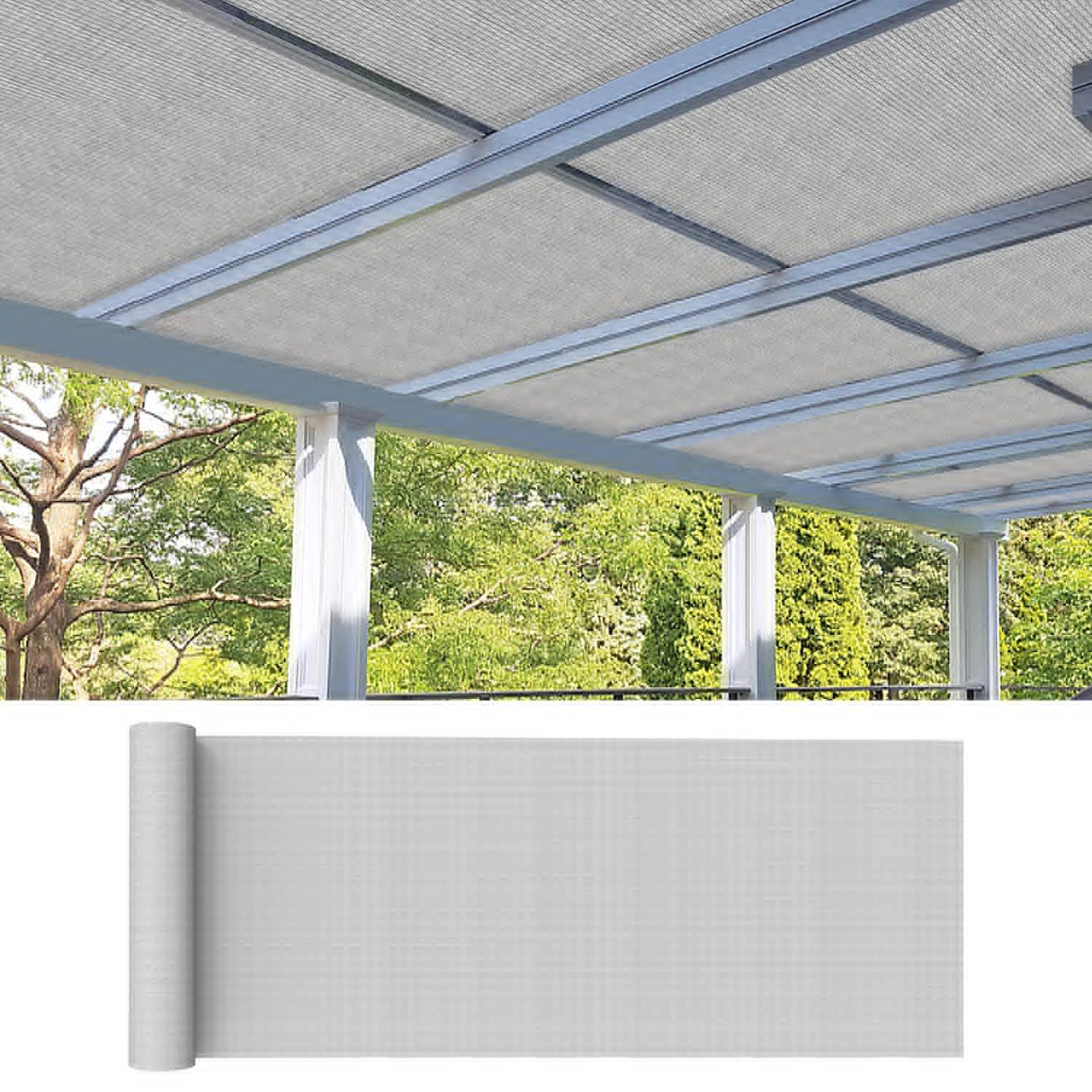 FLORALEAF 8'×30' Outdoor Shade Cloth 95% UV Block Fabric Roll for Pergola Carport Patio Deck Awning Garden Yard Balcony Backyard Privacy Screen Shade Cover FLORALEAF