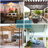 BONZER Waterproof Outdoor Curtains for Patio, Premium Thick Privacy Weatherproof Grommet Outside Curtains for Porch, Pergola, Cabana, 1 Panel, 54W x 84L inch, Cream BONZER