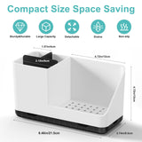 PARKMANI Bathroom Counter Organizer, Bathroom Organizers and Storage, Detachable Toothbrush Holders for Bathroom Vanity Sink Organizer (White) PARKMANI