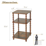 Fultyle Side Table, Small End Table with Storage Shelf, Modern Bedside Table Night Stand for Living Room, Bedroom, Office and Small Spaces (Rustic Brown) Fultyle