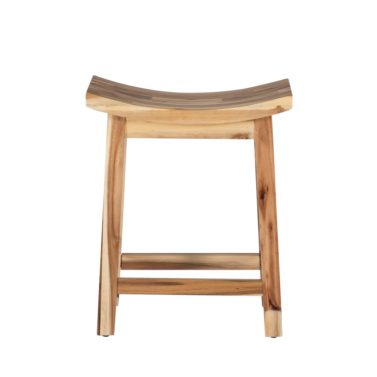 Powell Furniture Dale Saddle Bar Stool Natural Wood Powell
