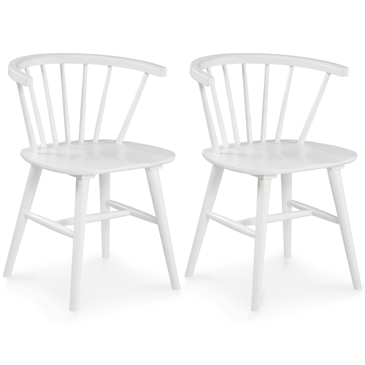 Signature Design by Ashley Grannen Modern 18" Spindle Back Dining Chair, 2 Count, White Signature Design by Ashley