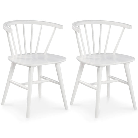 Signature Design by Ashley Grannen Modern 18" Spindle Back Dining Chair, 2 Count, White Signature Design by Ashley