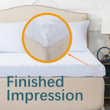 WhatsBedding Mattress Topper Cover (Only Cover),2-3 Inch Zippered Mattress Topper Protector, Ultra-Soft, Breathable, Removable with Straps, CertiPUR-US Certified WhatsBedding