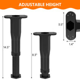 4 PCS (8.3"-14.5") Adjustable Bed Frame Support Legs, Frame Center Slats Heavy Support Leg,Durable Furniture Suport Legs for Frame/Sofa/Dresser/Table, Legs Furniture Replacement Parts appacare