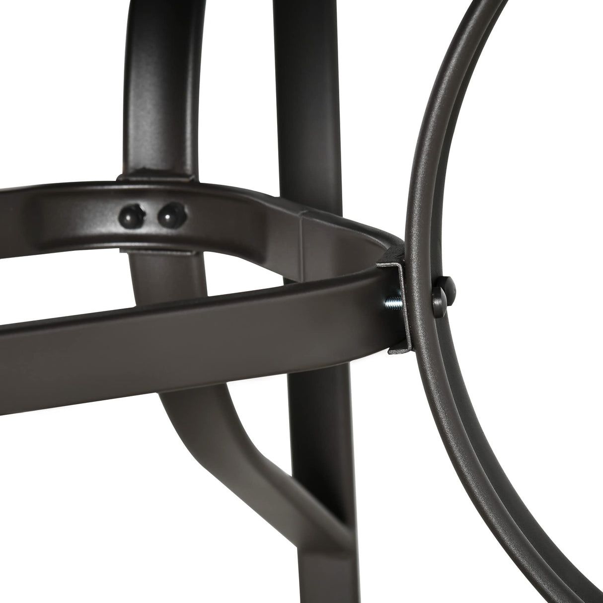 Outsunny 8 Pieces Patio Furniture Set with 9Ft Patio Umbrella, Outdoor Dining Table and Chairs, 6 Chairs, Push Button Tilt and Crank Parasol, Tempered Glass Top, Gray Outsunny