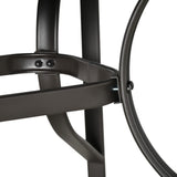 Outsunny 8 Pieces Patio Furniture Set with 9Ft Patio Umbrella, Outdoor Dining Table and Chairs, 6 Chairs, Push Button Tilt and Crank Parasol, Tempered Glass Top, Gray Outsunny