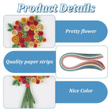 WEBEEDY Paper Quilling Kit 20 Sets Flower Card Quilling Kit with Paper Quilling Strips Tools Paper Quilling Set DIY Handmade Arts Crafts Christmas Valentine's Day Birthday Gifts WEBEEDY
