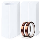 MEBMIK 2 Rolls 10mm x 33m(108ft) Heat Transfer Tape and 50pcs 5 x 10in Shrink Wrap for Sublimation Tumblers,Heat Resistant Tape,Sublimation Shrink Wrap Sleeves,Tumbler Shrink Wrap,20oz MEBMIK