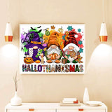 Halloween Gnome Diamond Art Kits for Adults - Thanksgiving Fall 5D Diamond Painting Kits for Adults Beginners,Christmas Full Drill DIY Diamond Dot Gem Art Kit Wall Home Decor Arts Craft 12X16 inch Tiwabb