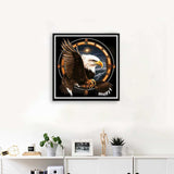 VAIIEYO 5D Diamond Art Kits for Adults Eagle, Diamond Painting Dreamcatcher, Paint by Numbers Animal Bird Full Drill Round Rhinestone Craft Canvas for Home Wall Decor Gift 35x35 cm VAIIEYO