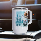 PYD Life Sublimation Tumblers Blanks 25 OZ White Coffee Travel Car Stainless Steel Tumbler Cups with Leakproof Lid and Handle, Sublimation Mugs for Cricut Mug Press and Tumbler Heat Press Print 2 Pack PYD Life