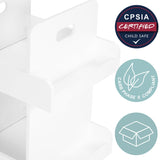 Spirich Kids Rotating Bookshelf Tower, Spinning Bookcase Lazy Susan with Book Display, 3 Tier Revolving 360 Book Shelf Storage, Vertical Rotate Turning Corner Organizer, White Spirich