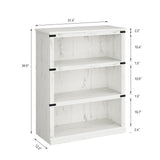 GAOMON 3 Tier Bookcase, Farmhouse Book Shelf with Storage Open Display Bookshelves, 40" Low Book Case Wooden 3 Shelf Bookcase Home Decor Furniture for Home Office, Living Room, Bed Room - White GAOMON