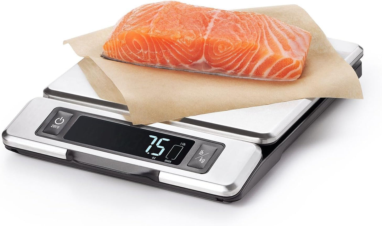 OXO Good Grips Stainless Steel Food Scale with Pull-Out Display, 11-Pound NEWER VERSION AVAILABLE OXO
