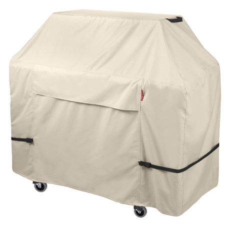 Porch Shield 58W x 24D x 46H inch Premium Gas Grill Cover Up to 56 inch, Waterproof and Fade Resistant 600D BBQ Covers for Weber, Brinkmann, Char-Broil and More, Light Tan Porch Shield