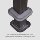 Domi 10x14 FT Outdoor Gazebo, Hardtop Gazebo with Galvanized Steel Double Roof, Metal Gazebos with Drainage System Patio Pergola for Patio Deck Backyard,Curtain and Netting, Brown domi outdoor living