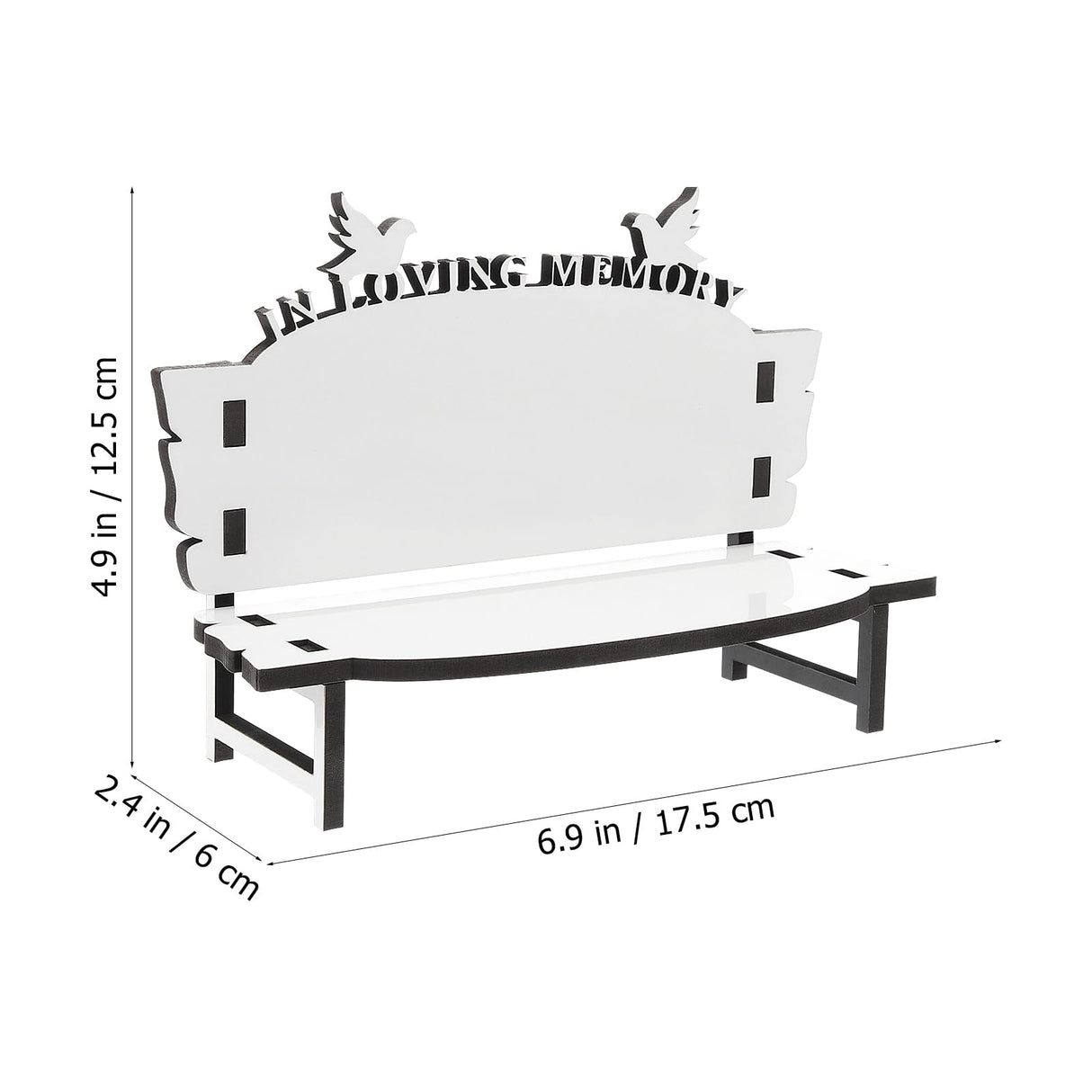 Ipetboom Office Practice White Embryo DIY Crafts Sublimation Blank Chair Decor Table Ornament DIY Chair Craft Sublimation Photo Bench Sublimation Decoration Wooden Doll House Dining Table Ipetboom