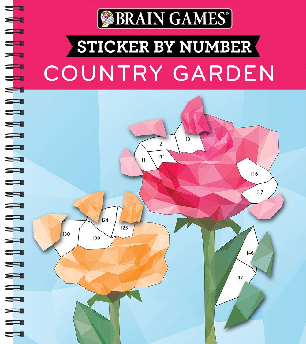 Brain Games - Sticker by Number: Country Garden Publications International, Ltd.
