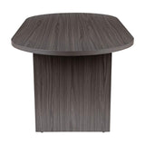 Flash Furniture Jones 6' Oval Multipurpose Conference Table, Business Meeting Table for Office and Conference Rooms, Rustic Gray Flash Furniture