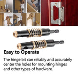 Watris Veiyi Self Centering Hinge Drill, Centering Bits, Hex Shank Center Drill Bit Set, Center Hole Bit, Door Window Cabinet Centering Drill Bits Hinge Opening Tool(5mm&1/4") Watris Veiyi