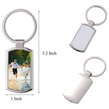 Joiit 10Pcs Sublimation Keychain Blanks Rectangle Bulk, Heat Transfer Press Key Chains with Keyrings for Photos, Laser Engraving Crafts Joiit