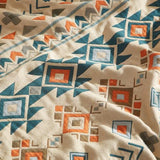 Boho Throw Blanket for Bed 80”x90”, 100% Cotton Woven Blanket for Couch Sofa, Ultra Soft 4-Layer Muslin Quilt with Diamond Pattern, Farmhouse Bed Blanket/Cover for Living Room Decor SE SOFTEXLY