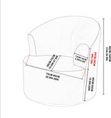 SFYZHMME Jacquard Swivel Barrel Chair Cover, Soft Polar Fleece Swivel Accent Chair Slipcover,Modern Barrel Chair Slipcover for Round Club Armchair (Navy) SFYZHMME