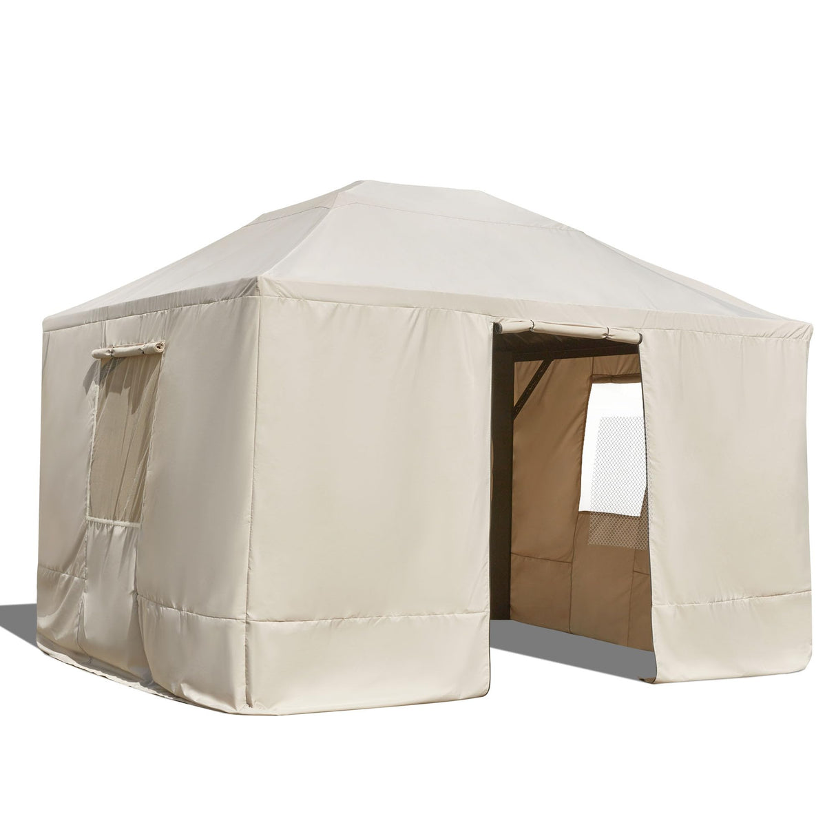 YOLENY Winter Gazebo Cover for 10×13 Hardtop Gazebo, Gazebo Accessories for All Seasons, Transform Your Gazebo for Winter, with Mesh Screens and Doors and Windows (Hardtop Gazebo Not Included) YOLENY