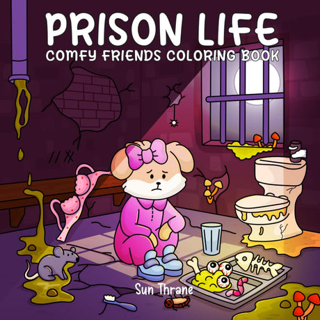 Prison Life: Comfy Friends Coloring Book Featuring Cute Animal Inmates Behind Bars in Criminal Girl Jail Moments and Cozy Crime Scenes for Adults (Comfy Friends Series) WoodArtSupply