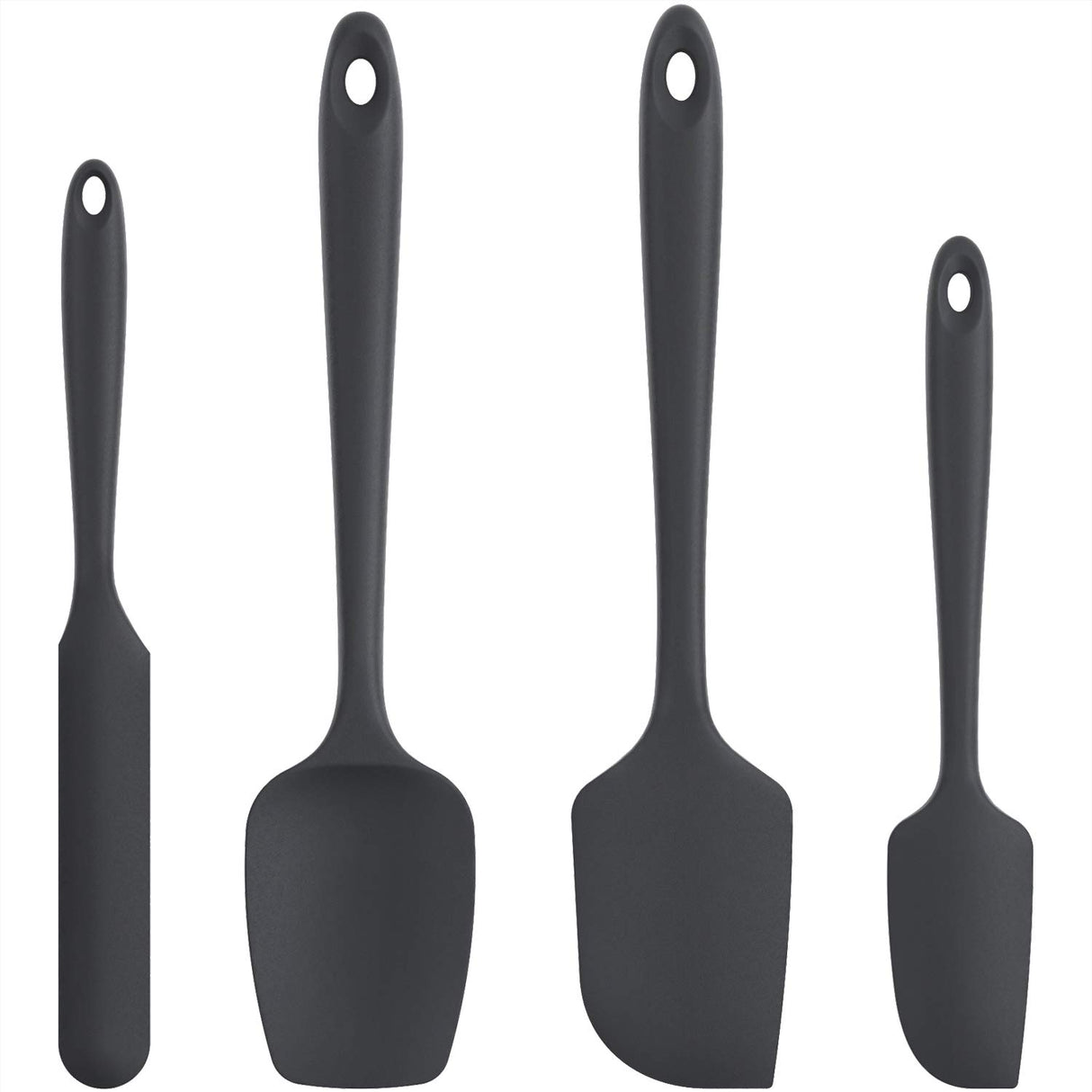 U-Taste Silicone Spatula Set with 600 Degrees Fahrenheit Heat Resistant (Black) U-Taste