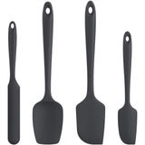 U-Taste Silicone Spatula Set with 600 Degrees Fahrenheit Heat Resistant (Black) U-Taste