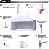 ABCCANOPY Easy Pop Up Canopy Tent with Sidewalls 10X20 Commercial -Series,White ABCCANOPY