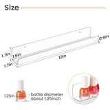 upsimples 6 Pack Clear Acrylic Shelves, 12" Nursery Bookshelves for Wall, Floating Bookshelf for Kids Baby, Vinyl Display, Record Holder, Magazine Rack, Picture Ledge Shelf upsimples