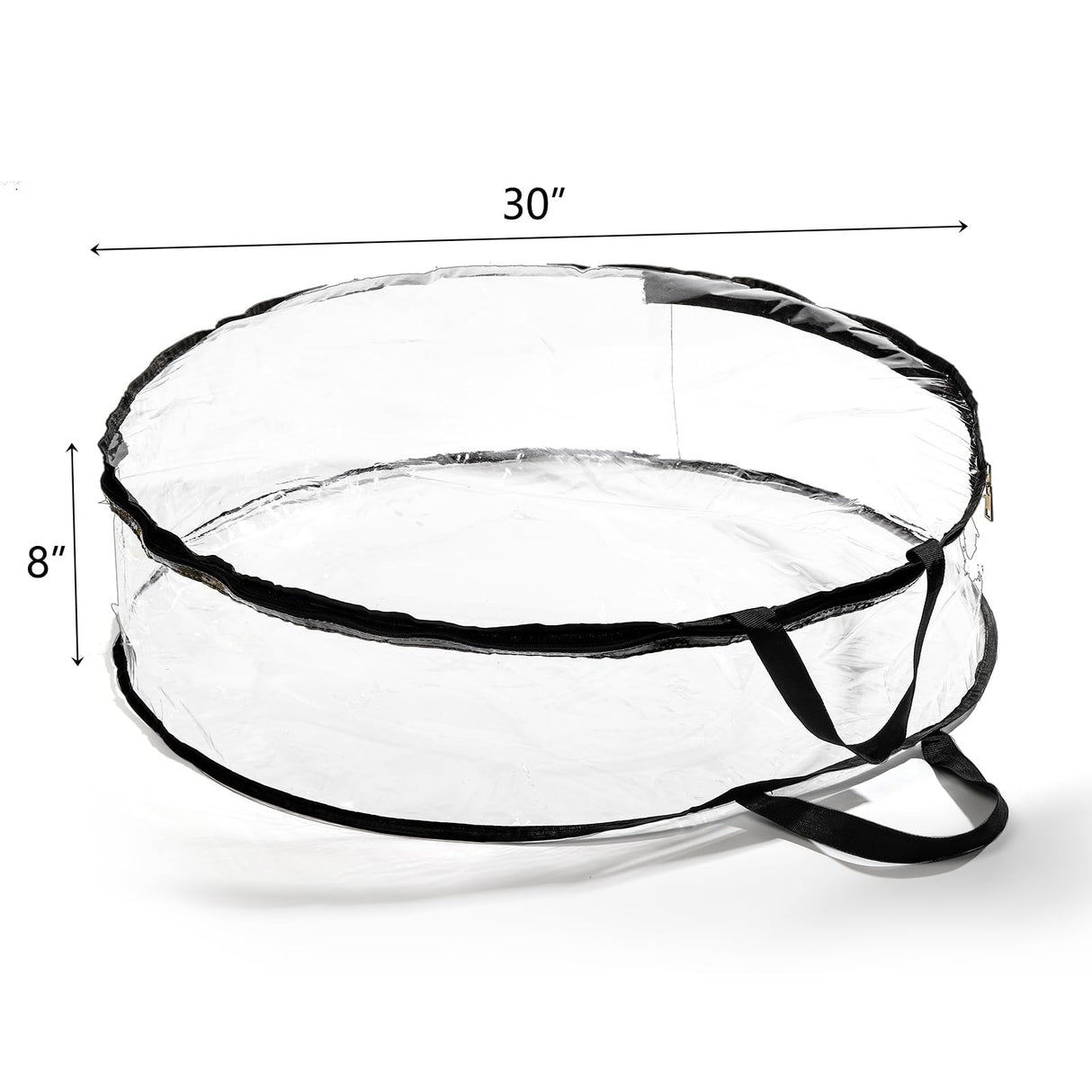Hedume 2 Pack Wreath Storage Bag, 30" X 8" Clear Everyday Bag, Christmas Wreath Storage Container with Dual Zippered and Reinforced Handle for Holiday Seasonal Wreath Garland Hedume