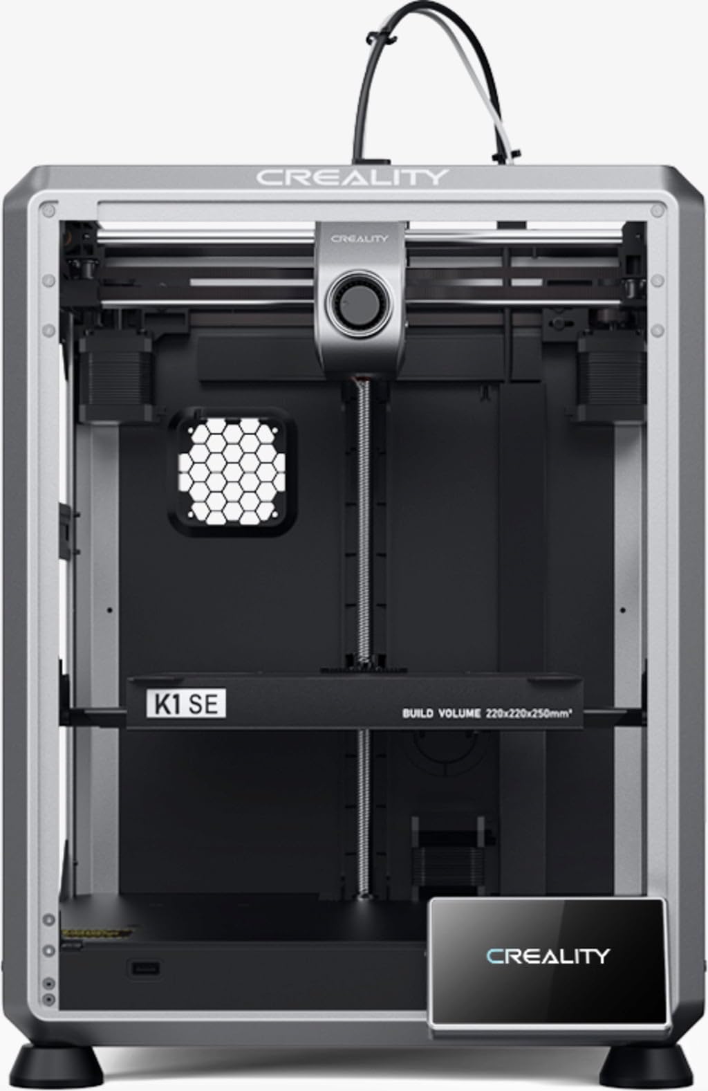 Creality K1 SE 3D Printer, 2024 New Version 600mm/s High-Speed Hands-Free Auto Leveling Flagship-Level Direct Extruder Quick-swap Tri-Metal Nozzle K1 Upgrade 3D Printer Creality