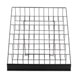 Metal Wire Magazine Rack, 6 Tier Tabletop Book Dispaly Stand, Collapsible Commercial Display Holder for Comic, Greeting Card, Literature, Trade Show, Art Print (Black) Netcoin