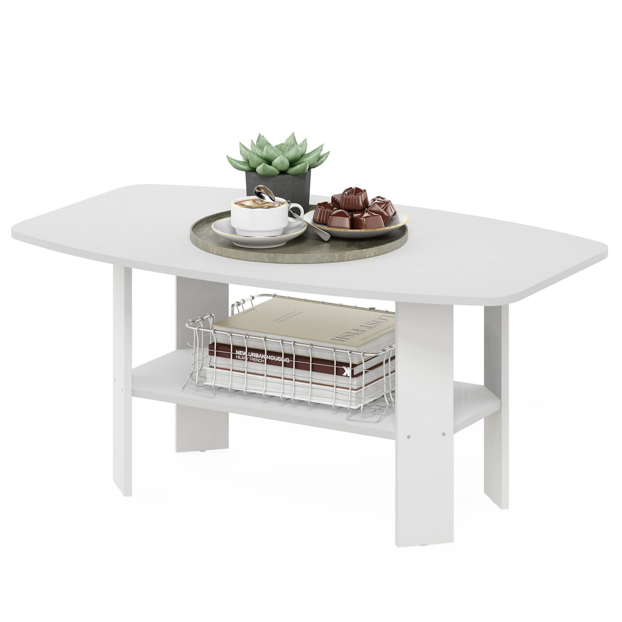 Furinno Simple Design, Coffee Table, White Furinno