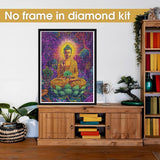 Bimkole 5D Diamond Art Kits for Adults Buddha, Full Drill DIY Rhinestone Embroidery Set Paint with Diamonds Art Flower Tree by Number Kits Cross Stitch Home Wall Craft Decor 12x16 Inch Bimkole