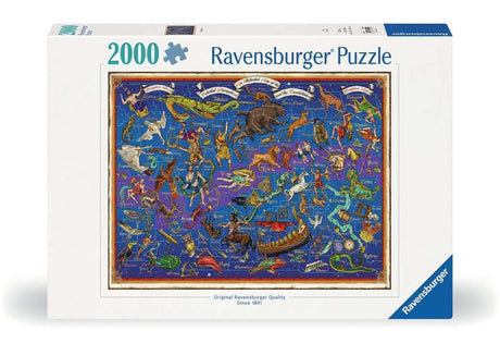 Ravensburger Constellations Jigsaw Puzzle - 2000 Piece Stellar Zodiac Map Puzzle | Unique Softclick Technology | Bright, Glare-Free Pieces | Thoughtful Gift for Puzzle Lovers Ravensburger