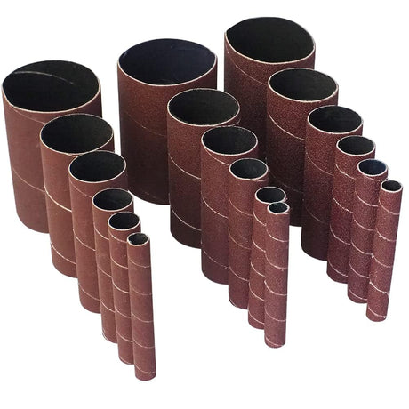 18 Pack Spindle Sander Sleeves, Sanding Sleeves for Oscillating Sander, 80 150 240 Assorted Grit Sandpaper, 4-1/2" Length, 1/2",3/4",1",1-1/2", 2", abrasticle