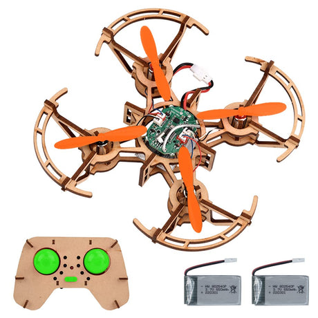 Diy Mini Wooden Drone RC Quadcopter Building Kits for Kids or Beginner,School Educational Science Kits Remote Control for Boys and Girls and Teens(Ages 5-7, 5-9, 8-12, 10+) gkfescc XYQ-2 gkfescc