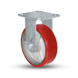 6 Inch Rigid Fixed Caster - 6 X 2 Polyurethane on Iron Wheel - 1200 Lb Weight Capacity - Great for Tool Box Replacements or Heavy Equipment - Easy Push - CasterHQ Brand CasterHQ