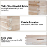 BeeCastle 10 Frame Langstroth Bee Hive, Beehive Starter Kit for Beginners with Beehive Frames and Waxed Foundation (1 Deep Box & 1 Medium Box) BeeCastle