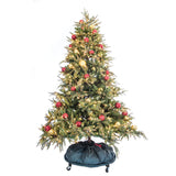[Upright Tree Storage Bag] - 9 Foot Christmas Tree Storage Bag for Fully Decorated Artificial Trees up to 9 Feet Tall - Keep Your Fake Tree Assembled with Ornaments | Includes Rolling Tree Stand TreeKeeper