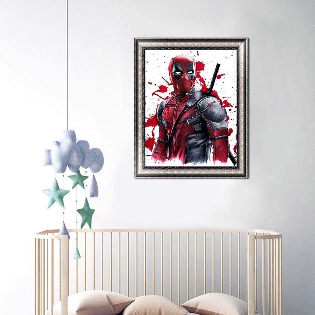 5D DIY Diamond Painting Kits, Full Drill Round Rhinestone Paint with Diamonds Cross Stitch Art HUANNY