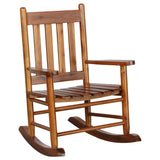 Coaster Furniture Country Farmhouse Kids Solid Wood Rocking Chair Slat Back Golden Brown 609452 Coaster Home Furnishings
