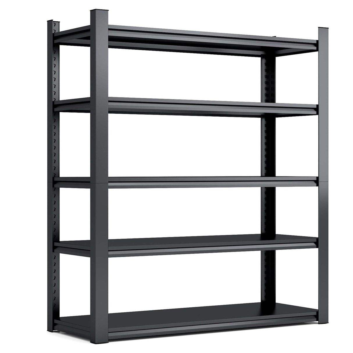 VIYET Heavy Duty 5 Tier Storage Shelves - 3000Lbs Capacity, Adjustable, Suitable for Warehouse, Basement, Workshop, 24"D x 48"W x 72"H, Black VIYET