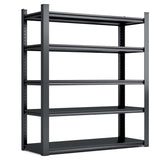 VIYET Heavy Duty 5 Tier Storage Shelves - 3000Lbs Capacity, Adjustable, Suitable for Warehouse, Basement, Workshop, 24"D x 48"W x 72"H, Black VIYET